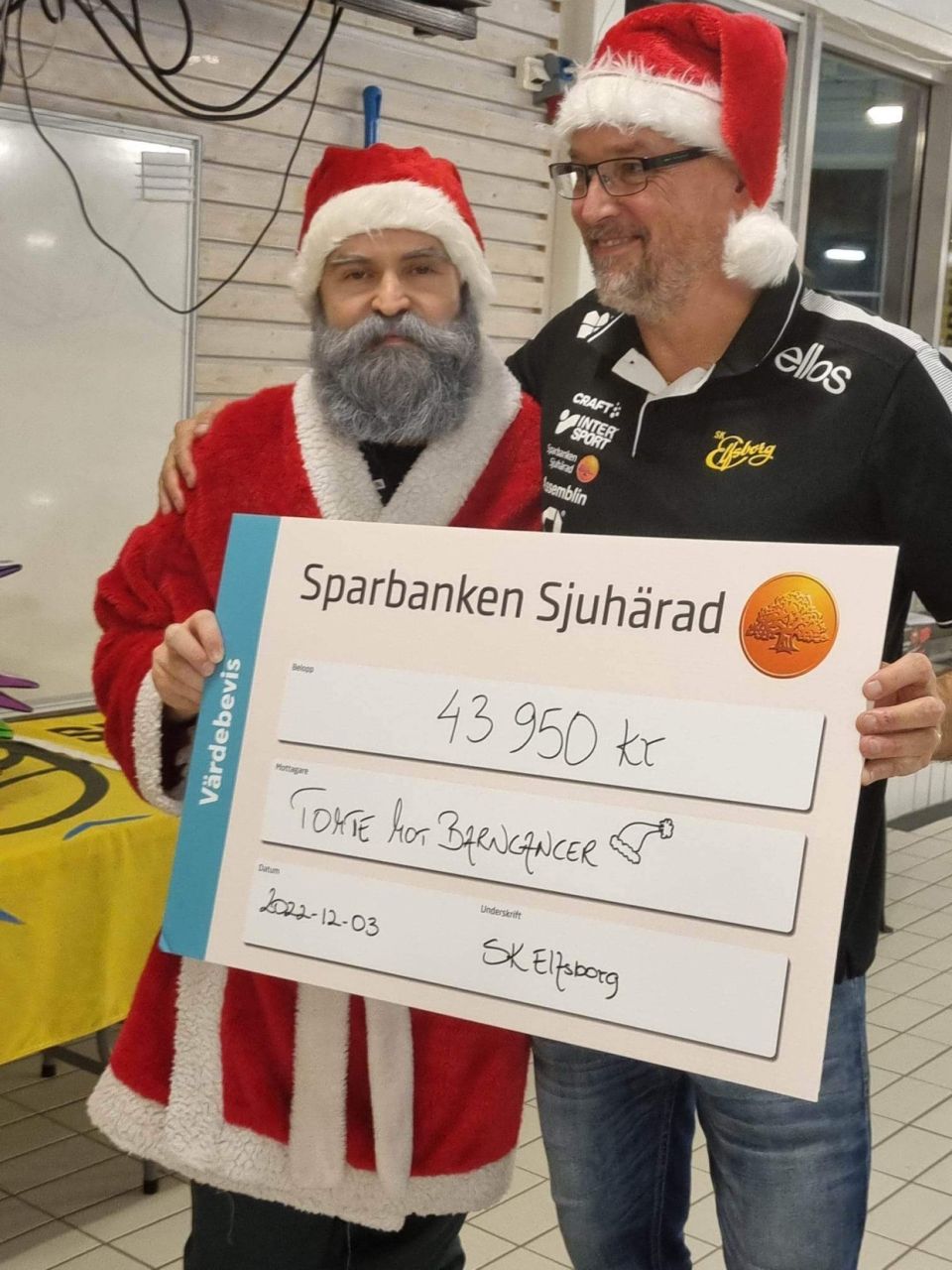 43 950kr till Tomte mot barncancer